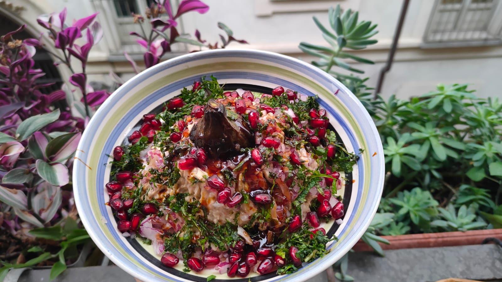 Moutabbal – Palestinian Baba Ghanoush – smoked eggplant salad